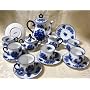 17 Beatiful Piece - Tea Set Blue and White "Iron Stone"