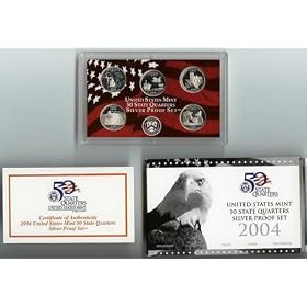 2004 Silver Proof State Quarter Set in Original Government Packaging