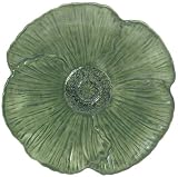 Ambiance Fleur Rustique 8-Inch Figural Salad Plate, Green, Set of 4