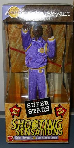 NBA ” KOBE BRYANT ” SHOOTING SENSATIONS 10″ FIGURE HE TAKES SHOTS!