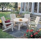 Northern White Cedar High Back Table Group