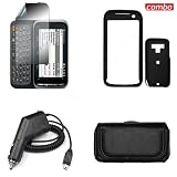 HTC Touch PRO2 CDMA Sprint Combo Rubber Feel Black Protective Case Faceplate Cover + LCD Screen Protector + Rapid Car Charger + Black Horizontal Leather Pouch for HTC Touch PRO2 CDMA Sprint 518MAJCTbBL. SL160 HTC Touch PRO2 CDMA Sprint Combo Rubber Feel Black Protective Case Faceplate Cover + LCD Screen Protector + Rapid Car Charger + Black Horizontal Leather Pouch for HTC Touch PRO2 CDMA Sprint