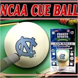 UNC North Carolina Tar Heels NCAA Logo Billiards Pool Cue Ball w/ Wood Display Stand