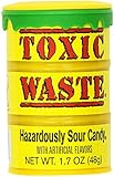 TOXIC WASTE Hazardously Sour Candy, 1.7-Ounce Plastic Drums (Pack of 12)