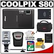 Nikon Coolpix S80 14.1 MP Digital Camera with 3.5-Inch OLED Touch Screen and 5x Wide Zoom-Nikkor ED Lens (Black) with 8GB Card + Battery + Flash + Case + Accessory Kit Nikon Coolpix S80 14.1 MP Digital Camera with 3.5-Inch OLED Touch Screen and 5x Wide Zoom-Nikkor ED Lens (Black) with 8GB Card + Battery + Flash + Case + Accessory Kit