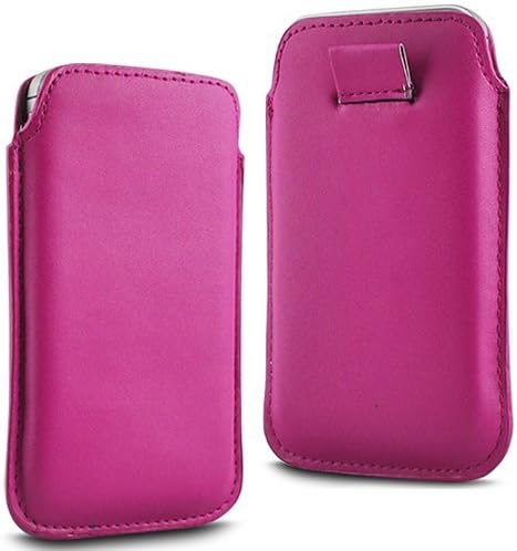 N4U Accesoories Twin Value Pack - 2 X Hot Pink Superior Pu Soft Leather Pull Flip Tab Case Cover Pouch For Sony Ericsson Xperia X8