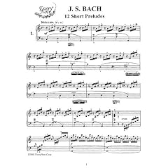 Bach J.S. 12 Short Preludes: Instantly download and print sheet music