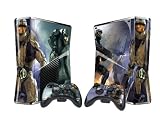 Protector Skin Decal Sticker for Xbox 360 Slim (1 piece for the game console & 2 pieces for 2 controllers)