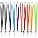 ColorYourLife 10 PCS Colorful Neck Straps Office Lanyards for ID Card Badge Holder, Keychain, Camera, Cell Phone, iPod, USB Flash Drive and Other Portable Items (Multi-Color (19 inch 10pcs))