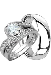 3 piece matching wedding rings