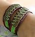 Beaded wristband bracelets, 'Coins of title=