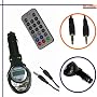 KFZ FM Transmitter / MP3-Player + Fernbedienung SD MMC Slot USB Line - SD Karten Slot & USB Anschluss - mit Liedanzeige