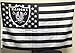Oakland Raiders With US Stripe Star Flag (3ftx5ft)