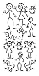 Stick Family Decal Kit