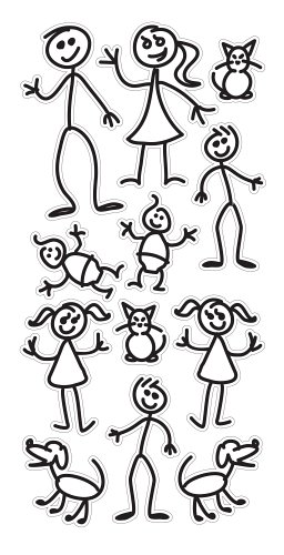 Stick Family Decal Kit