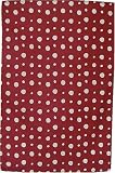 Printed Cotton Tea Towel 70cm Red Spots Design BOW4601