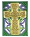 14 Stained ART Glass INTRICATE CELTIC CROSS Inspirational WINDOW Panel