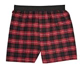 Red Black Plaid check flannel cotton boxers boxer shorts available in 8 sizes