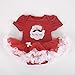 Baby Christmas Dresses Santa Outfits Newborn Girl Clothes Infant Tutu Costumes 5PCs US 12M