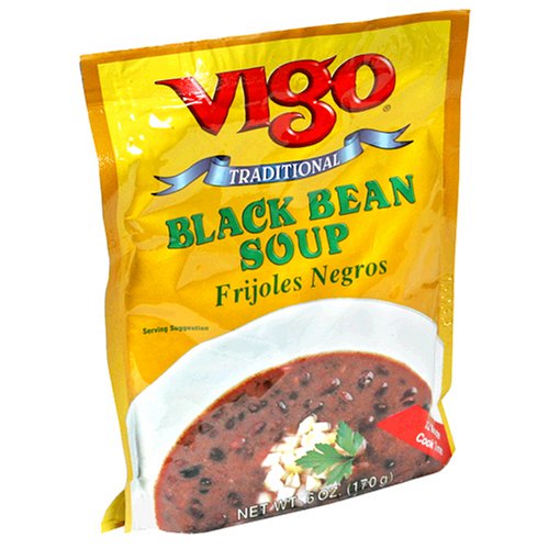 Vigo Black Bean Soup, 6-Ounce Pouches (Pack of 12) by Vigo