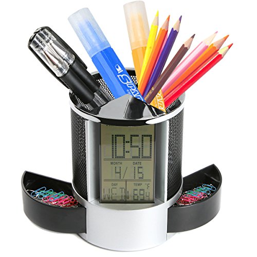 Geekdigg multifunctional pen holder pencil container di…