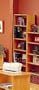 Maple Finish Home Office Tall Five-Shelf Bookcase