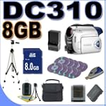 Canon DC310 DVD Camcorder w/37x Optical Zoom (Silver) BigVALUEInc Accessory Saver 8GB Battery Bundle $259.95