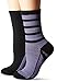 adidas Women's Studio Crew Sock (2-Pair), Black/Light Flash Purple/Flash Pink, Medium, (Shoe Size 5-10)