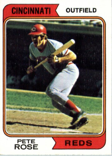 1974 Topps #300 Pete Rose Cincinnati Reds Baseball Card In A Protective Screwdown Case