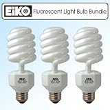 EIKO SP30 120V 30W Spiral Compact Fluorescent Light Bulb Outfit Of 3