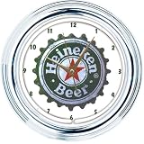  : New Heineken Beer Bottle Cap Wall Bar Sign Neon Clock