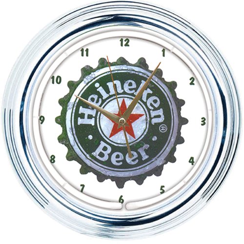 Buy New Heineken Beer Bottle Cap Wall Bar Sign Neon Clock online at Discounted New and Used prices. Delivered to your door with Off-The-Bookshelf.
