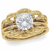 14K Yellow Gold Brandish Ring Guard Enhancer