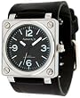 Nemesis #HST046K Men's Premium Wide Leather Strap Square Watch