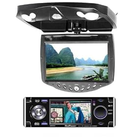 995DVD In Dash Car DVD CD MP3 MP4 Player With Build-In 3.6" TFT Screen and Motorized Panel & JEJA-8480 8.4" Widescreen LCD Roof Mount TV/Monitor