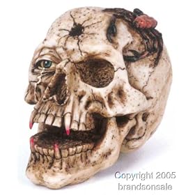 Halloween Fake Skull with Fangs Prop