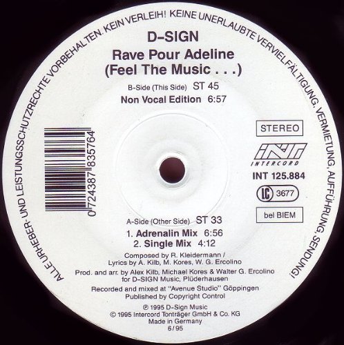 D-Sign - Rave Pour Adeline (Feel the Music...) - Zortam Music