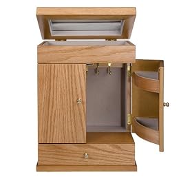 Tall Armoire Jewelry Box in Oak $7.49