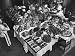 Chef Domenico Giving Final Touch to Magnificent Display of Food on Table at Passeto Restaurant Photographic Poster Print by Alfred Eisenstaedt, 16x12 Image