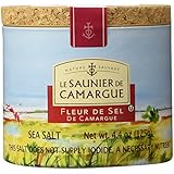 Le Saunier De Camargue Fleur De Sel Sea Salt, 4.4-Ounce Canisters (Pack of 3)