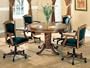 5 Piece Three-in-One Oak Dining Table Set with Arm Chairs By Coaster Furniture