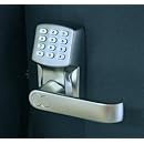 Electronic Keyless Door Lock Set - Satin Nickel (For Right-Hinged Doors Only)
