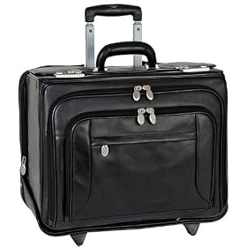 McKlein USA Sheridan Leather Wheeled 17 Laptop Catalog Case