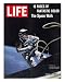 Astronaut Ed White in Space, Tethered to Gemini 4 Spaceship, The Space Walk, June 18,...
