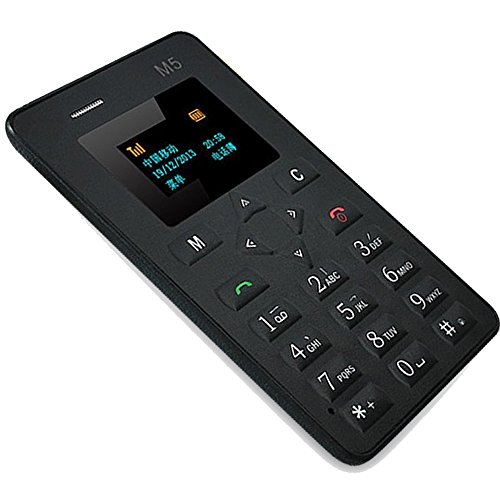 Twinbuys M5 Mini Mobile Card Phone for Basic Back Up Use Kids Gift 2G Micro Sim(Black)
