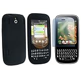 Black Silicone Skin Case + Screen Protector for Palm Pixi