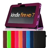 Fintie (Purple) Slim Fit Leather Case Cover Auto Sleep/Wake for Kindle Fire HD 7" Tablet (will only fit Kindle Fire HD 7") - Multiple Color Options