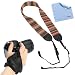 GTMax Soft Multi-Color Classic Camera shoulder/Neck Strap Belt + Heavy Duty Stabilizing Hand Grip Strap + Cleaning Cloth for Canon SX50 HS, EOS 6D, SX500 IS, XT XTi XS XSi T1i T2i T3i T3 T4i T5i SL1; Nikon D5200 D3200 D5100 D800 D4 COOLPIX L820 L810 L310; GE Power Pro X500; Pentax X-5 and Other SLR Cameras