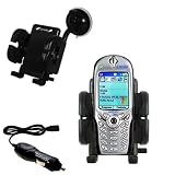 HTC Tanager Smartphone Flexible Auto Windshield Holder with Car Charger - Uses Gomadic TipExchange