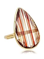 Silver Luxe Anillo Topaz Drop